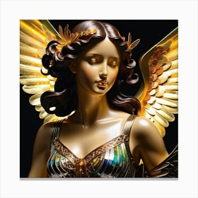 Angel With Golden Wings 2 Canvas Print