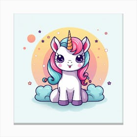 Cute Unicorn 818 Canvas Print