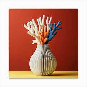 Corals In Vase Canvas Print