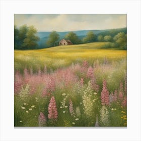 Field Of Wildflowers Canvas Print