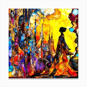 Gazing Into The Abyss - Woman Gazing Off Canvas Print