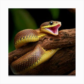 Firefly Playful Baby Snake Twisted In Surprise On Branch 97281 (2) Canvas Print