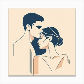 Man And Woman together Canvas Print