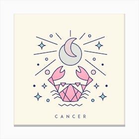 Cancer Square Canvas Print