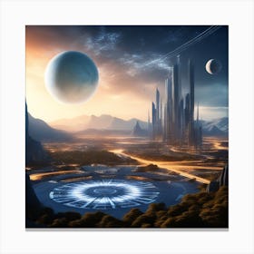 Futuristic City 184 Canvas Print