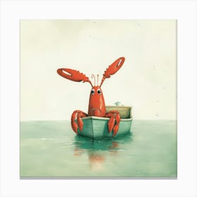 Lobster In A Boat Canvas Print