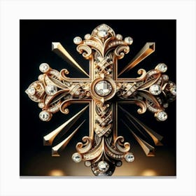 Cross With Diamonds 2 Toile