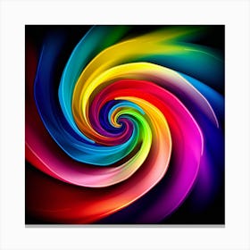 Abstract Colorful Swirl. Infinity Incarnate: Colorful Spirals in the Psychedelic Abyss Canvas Print