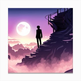 The climb to the moon Canvas Print