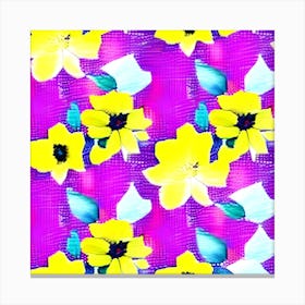 Purple And Yellow Flowers Canvas Print