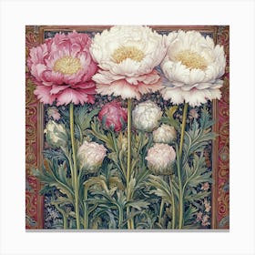 Three Peonies Art Canvas Print