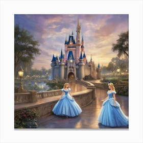 Disney World Cinderella Castle Florida Usa Art Print Canvas Print