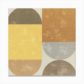 Abstract Shapes In Earthly Tones Canvas Print