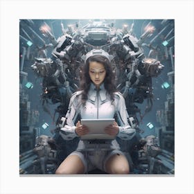 Futuristic Woman 2 Canvas Print