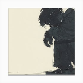 Sad Man Canvas Print