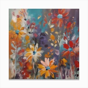 Abstract Floral Painting 3 Canvas Print