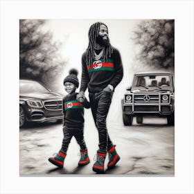 Gucci Mane - Father And Son Canvas Print