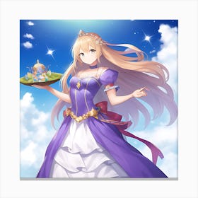 Elemental Anime Girls: Air Princess Canvas Print