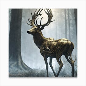 Deer In The Forest 109 Canvas Print