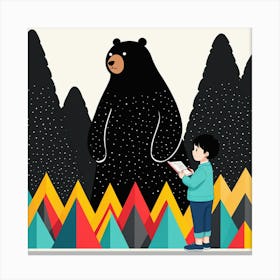 Bear In The Forest Canvas Print