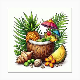 Tropical cocktail 8 Canvas Print