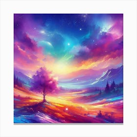 Abstract Landscape Painting 10 Canvas Print