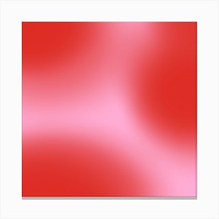 Blur Pink Red Square Canvas Print