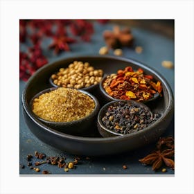 Spices In A Bowl Canvas Print