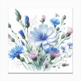 Flowers of Chicory Canvas Print