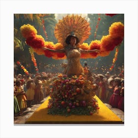 Colombian Festivities Perfect Composition Beautiful Detailed Intricate Insanely Detailed Octane Re (15) Canvas Print