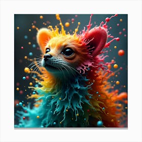 Colorful Fox Canvas Print