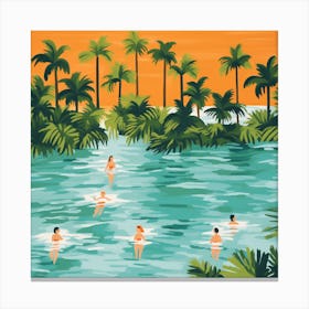 Swimming In The Tropical Sea Canvas Print