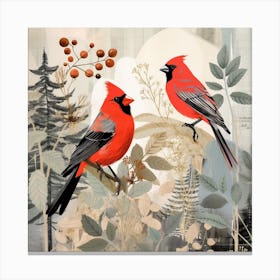 Bird In Nature Northern Cardinal 2 Canvas Print