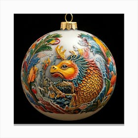 Firefly Hyper Detailed Porcelain Christmas Ball With Vibrant Creature Design 21155 Canvas Print