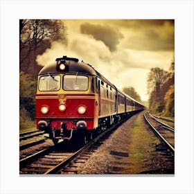 Transportation Railway Transport Rail Track Chemin De Fer Train Britain Signal Yellow Red (11) Canvas Print