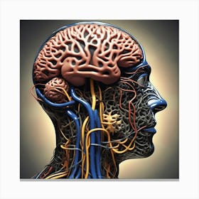 Anatomy Of The Human Brain Canvas Print