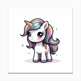 Cute Unicorn 25 Canvas Print