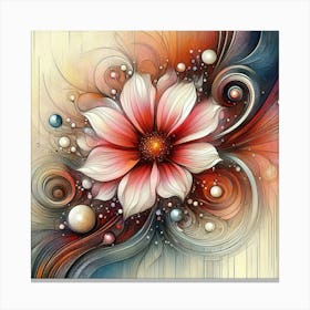 Abstract Flower Painting 12 Canvas Print