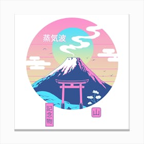 Fuji Wave Square Canvas Print