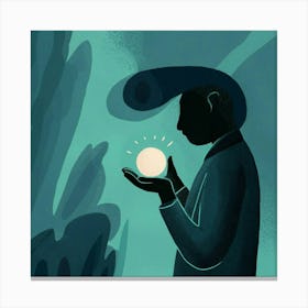 Illustration Of A Man Holding A Ball 1 Canvas Print