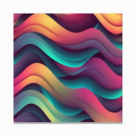 Abstract Wave Pattern 2 Canvas Print