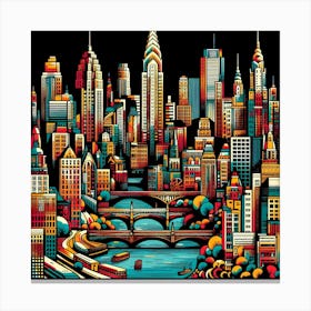 New York City Skyline 2 Canvas Print