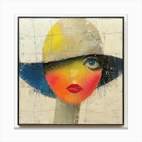 'A Woman In A Hat' Canvas Print