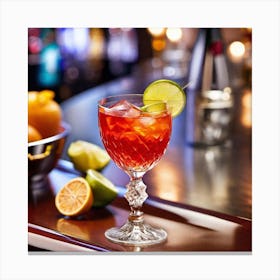 Cocktail In A Glass Canvas Print