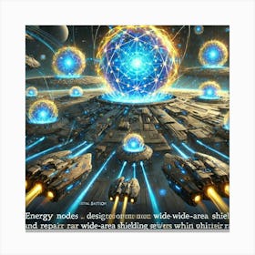 A Detailed Depiction Of The Energy Nodes On The As Canvas Print