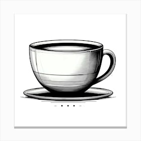 Coffee Cup Vector Illustration 1 Canvas Print