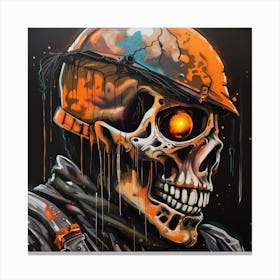 Splatter Skull Canvas Print