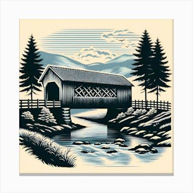 Covered Bridge Canvas Print