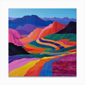 Colourful Abstract Zhangye National Park China 3 Canvas Print