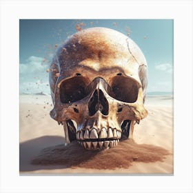 Skull In The Desert 2 Canvas Print